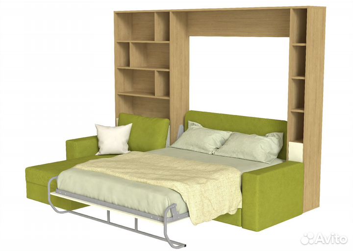 Шкаф-кровать с угловым диваном Саймон