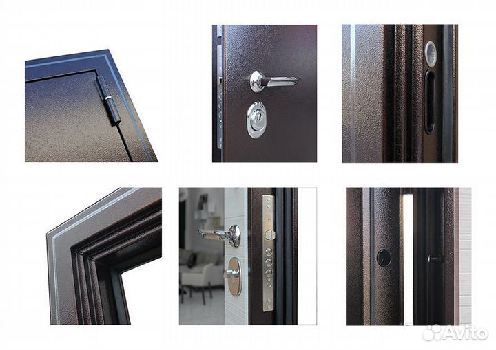 Входная дверь с зеркалом