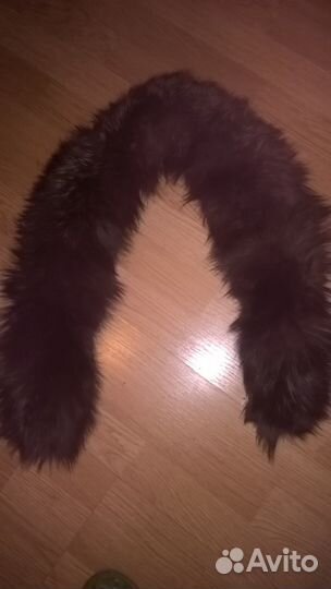 Меховой воротник натуральный мех чернобурка