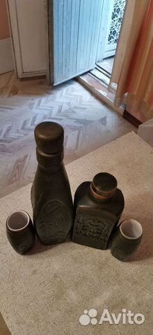 Кувшин, бутыль и 2 стакана Орёл набор