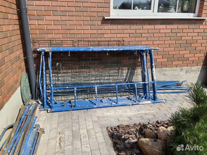 Строительные леса, металл, синие, 4-6метров