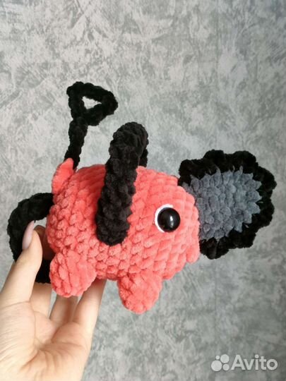 Вязаная игрушка змейка