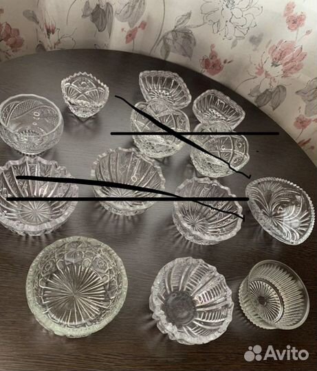 Хрустальная конфетница СССР