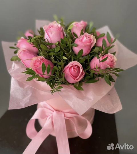 15 роз в коробке. Доставка Калининград