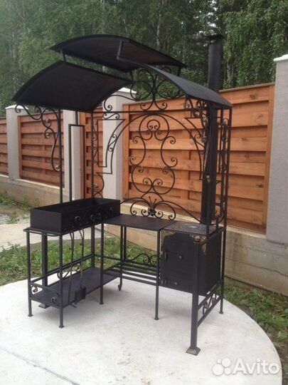 Дачный мангал с печкой