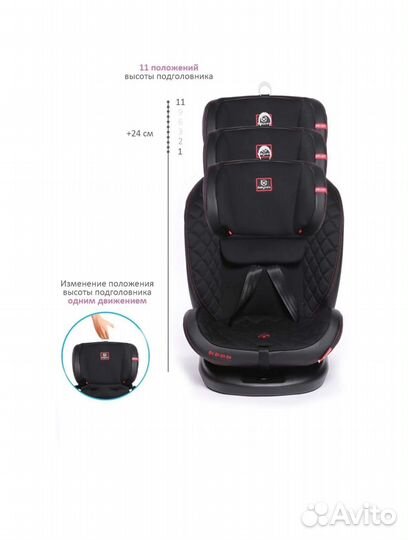 Детское автокресло с изофикс поворотное