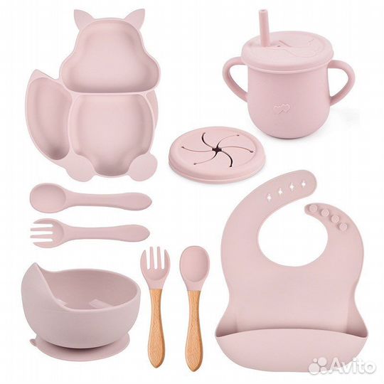 Детская силиконовая посуда новая