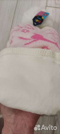 Шапка шлем для девочки зима