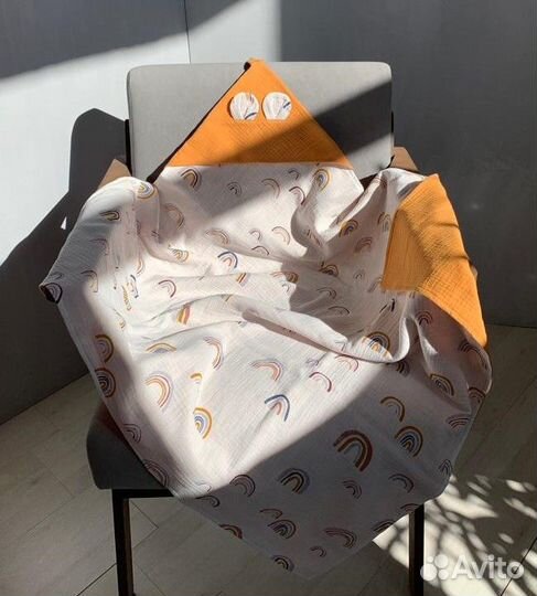 Детское полотенце-уголок из муслина