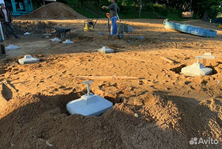 Фундаментный блок с регулировкой по высоте