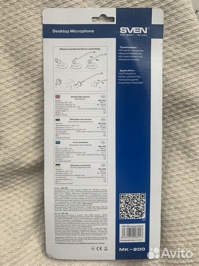 Новый микрофон настольный Sven