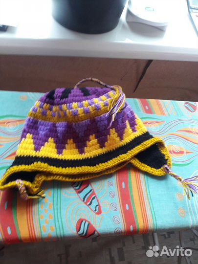 Вязаные банные шапки