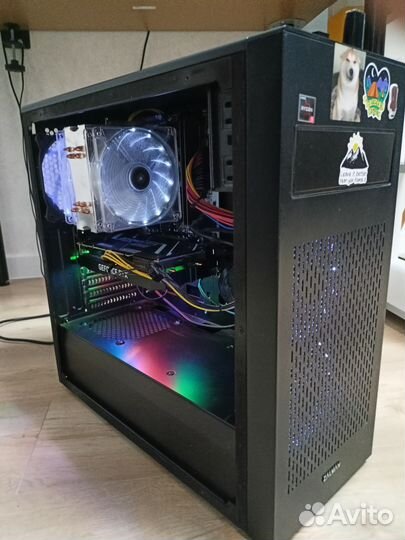 Игровой компьютер rtx 3050, r 5 2600, 16 gb