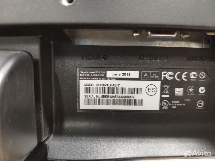 Монитор philips 236V4lhab/01