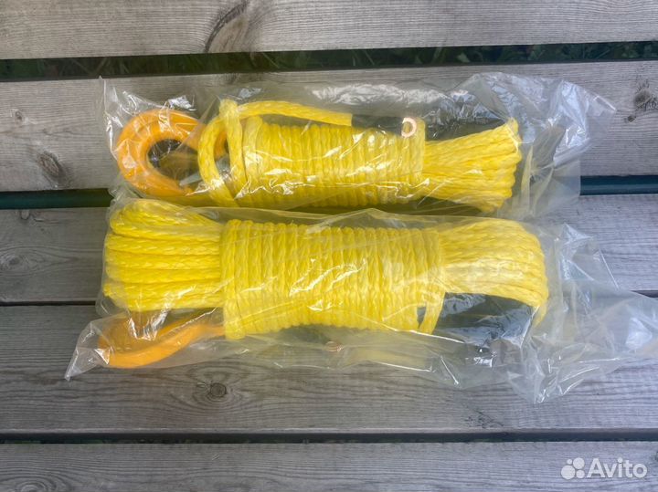 Трос квадроциклетный синтетический с крюком 6мм 15