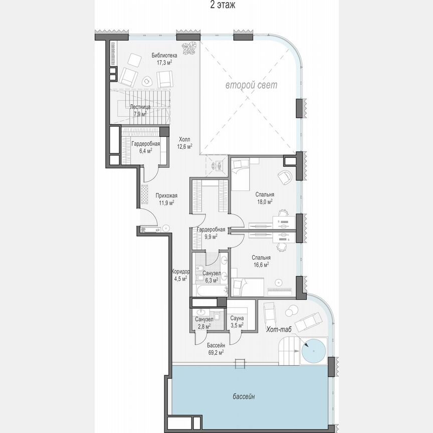 4-к. квартира, 429,2 м², 13/14 эт.