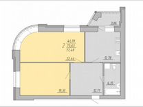 2-к. квартира, 77,5 м², 2/9 эт.