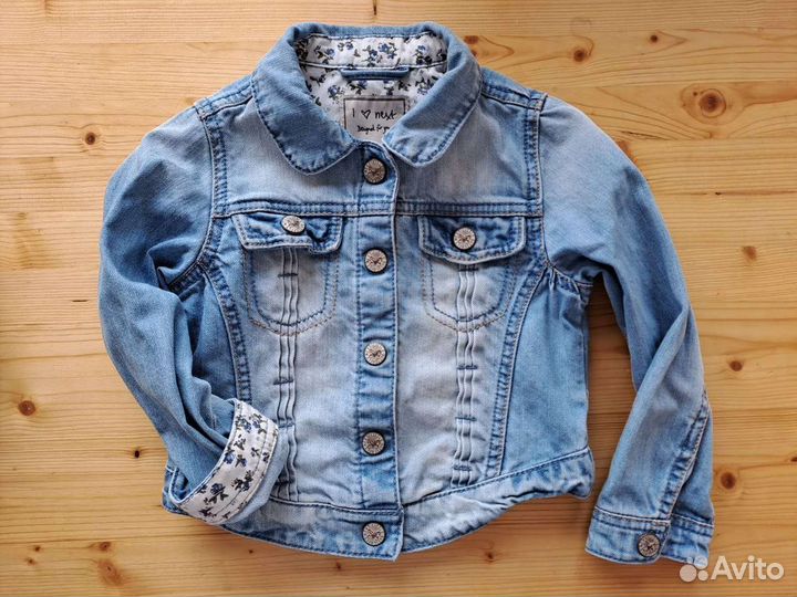 Платье H&M + джинсовка Next, размер 3-4