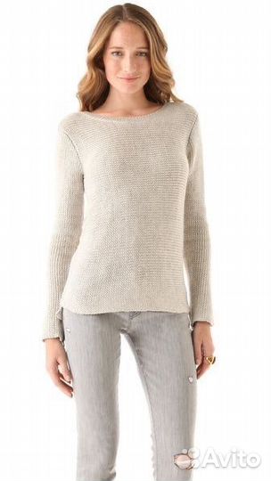 Свитер шерсть альпака нашивки Maison Scotch S