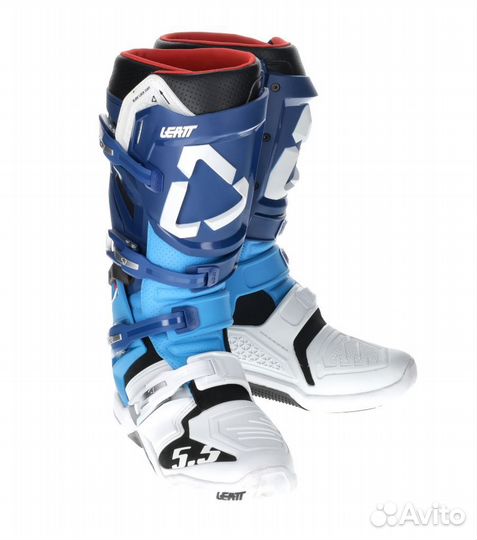 Мотоботы Leatt 5.5 FlexLock Boot Cyan Сине-Белые