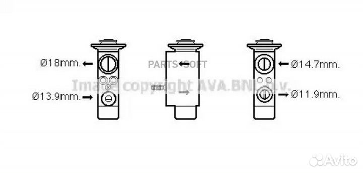 AVA BW1441 Клапан системы кондиционирования BMW X5