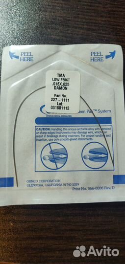 Дуга TMA формы Damon с низким трением