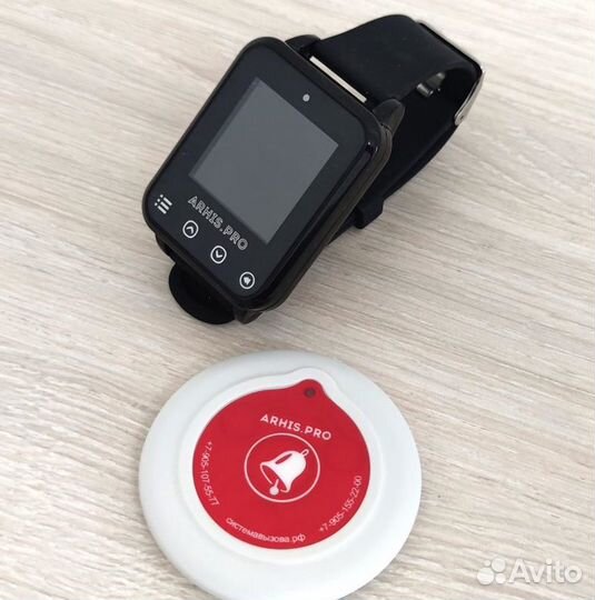 Влагозащищенный пейджер, кнопка вызова официанта