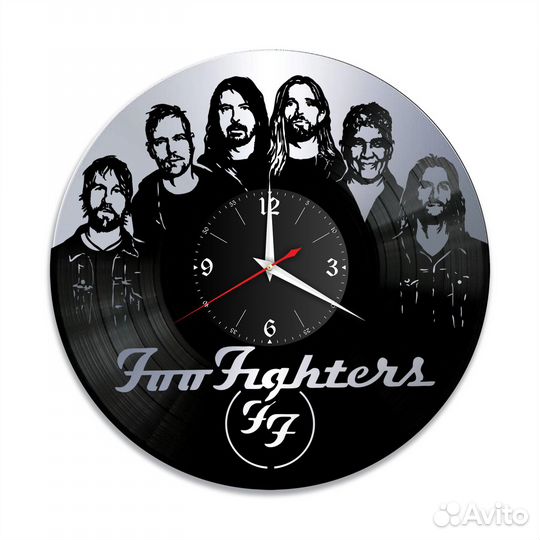 Группа Foo Fighters, серебро №1 часы из винила