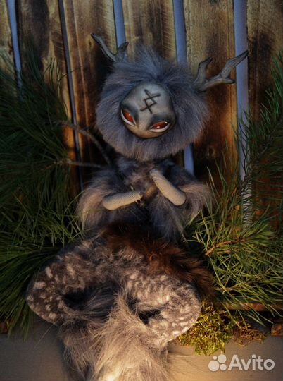 Игрушка в смешанной технике ручной работы