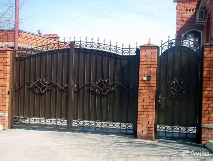 Кованные ворота с установкой