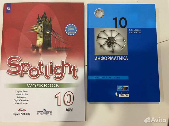 Учебник, рабочая тетрадь 10 класс