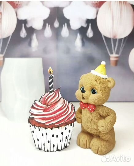 Молд силиконовый мишка