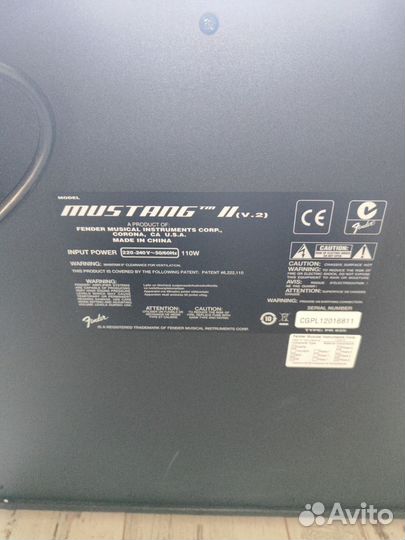 Комбоусилитель marshall fender mustang II v 2