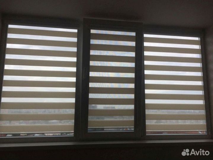 Рулонные шторы день ночь зебра R157Z-L91059