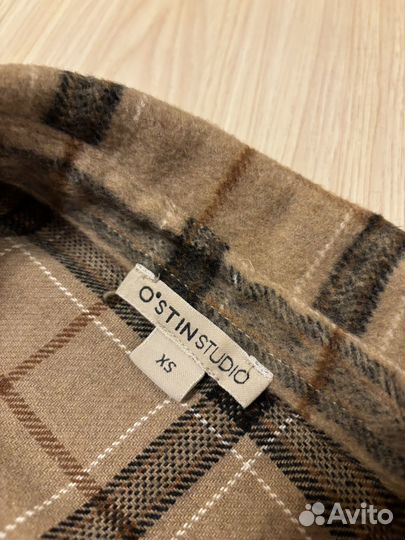 Рубашка в клетку теплая женакая XS-S