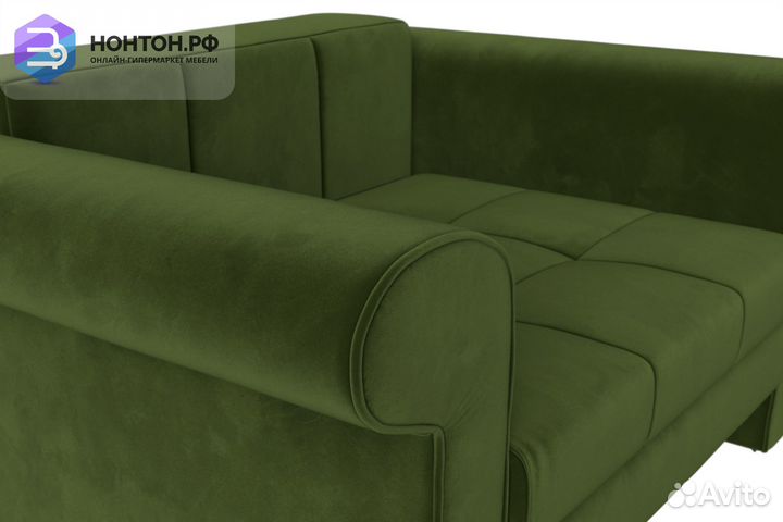 Кресло выкатное Берли микровельвет зеленый