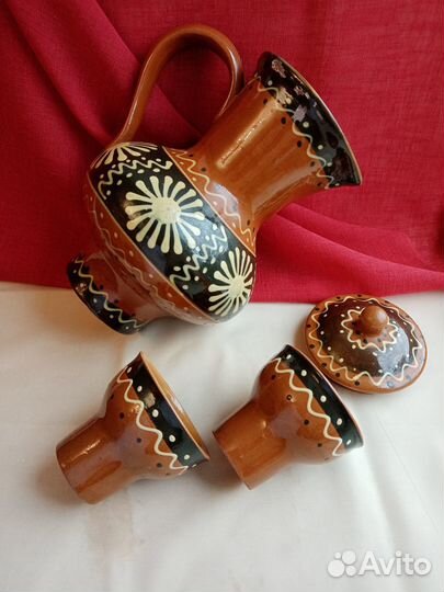 Кувшин две чашки СССР керамика