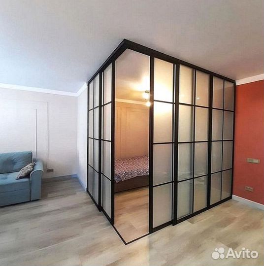 Межкомнатные перегородки из алюминия на заказ