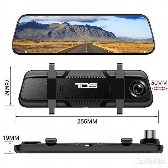 Зеркало- регистратор TDS CAR42, камера парковки
