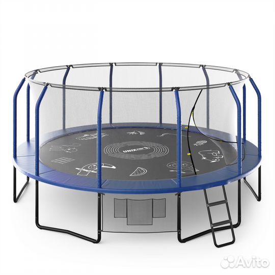 Батут unix Line supreme game 16 ft (green)(blue)