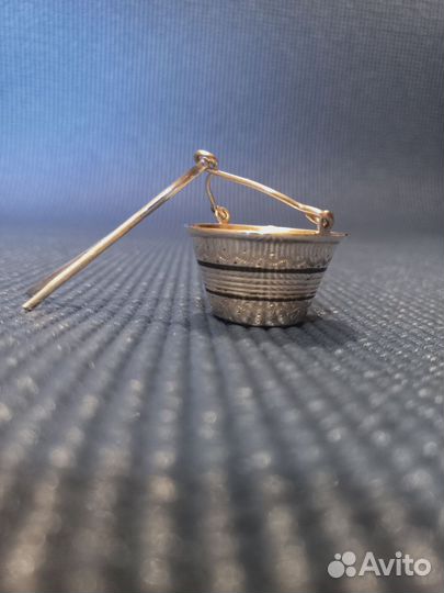 Ситечко серебряное красивое 875-й пробы Кубачи