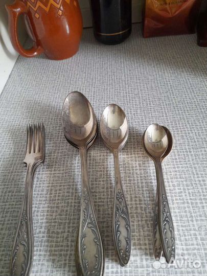 Столовые приборы из мельхиора СССР