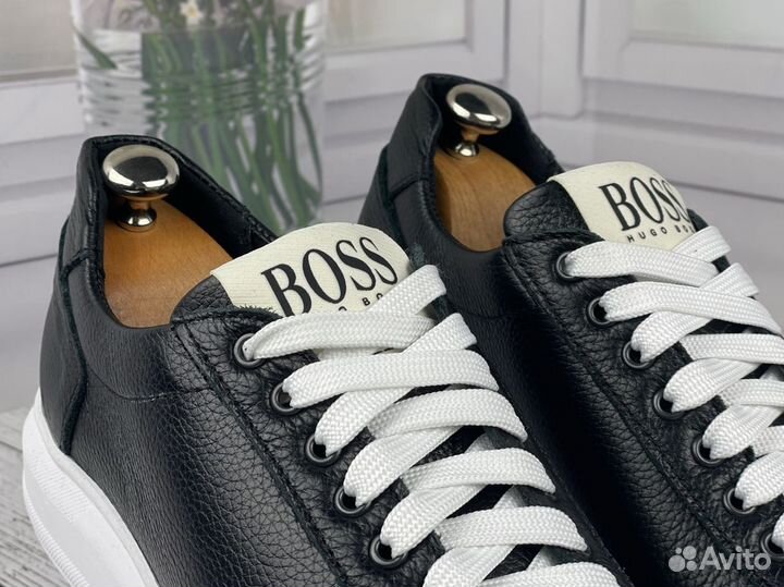 Кожаные кеды Hugo boss