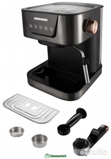 Кофеварка redmond RCM-CBM1514 хром бронза