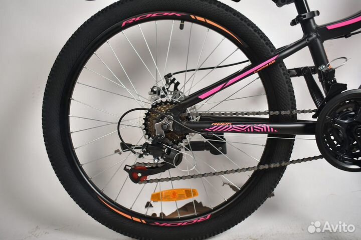 Велосипед rook mа240DW черный, розовый