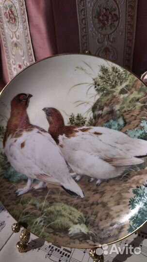 Коллекционная Тарелка Куропатки Фарфор Англия