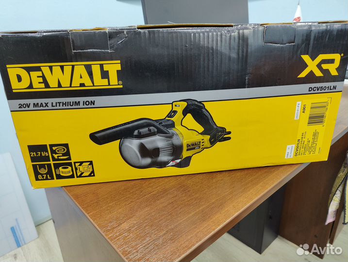 Пылесос аккумуляторный dewalt DCV501LN