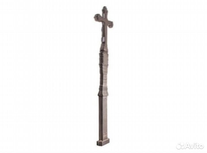 Крест надгробный литой с цветником