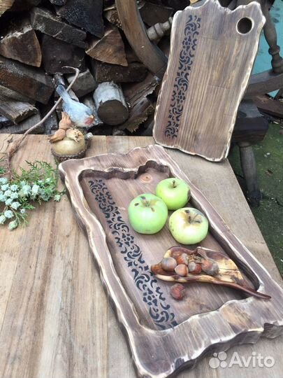 Поднос деревянный