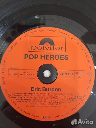 LP Eric Burdon(animals)